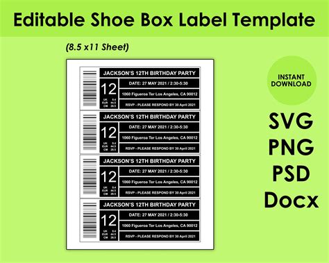 shoe tagging box